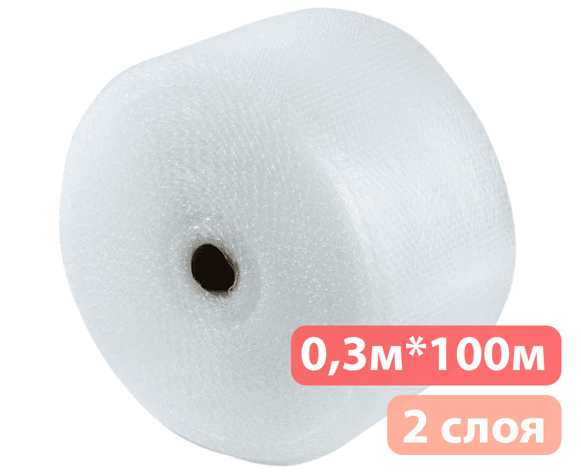 Пузырчатая пленка +антипир 0,3м*100м - 2 слоя